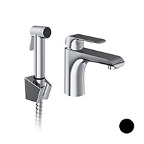 Mitigeur de lavabo sur pied avec bidet Flat, sans bonde