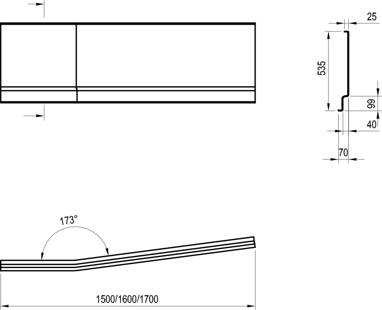 Panneau frontal A BeHappy II 170 G/D