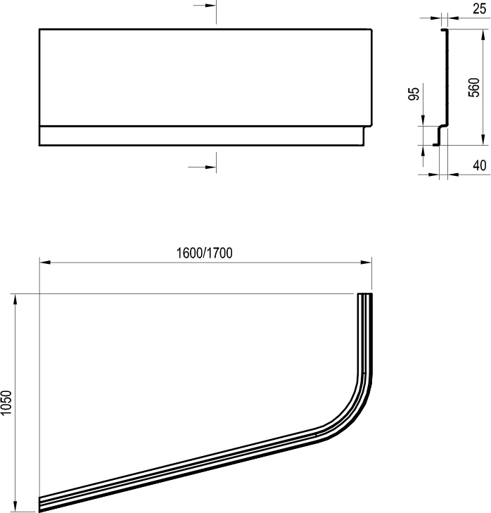Panneau Chrome A 170x105 G/D