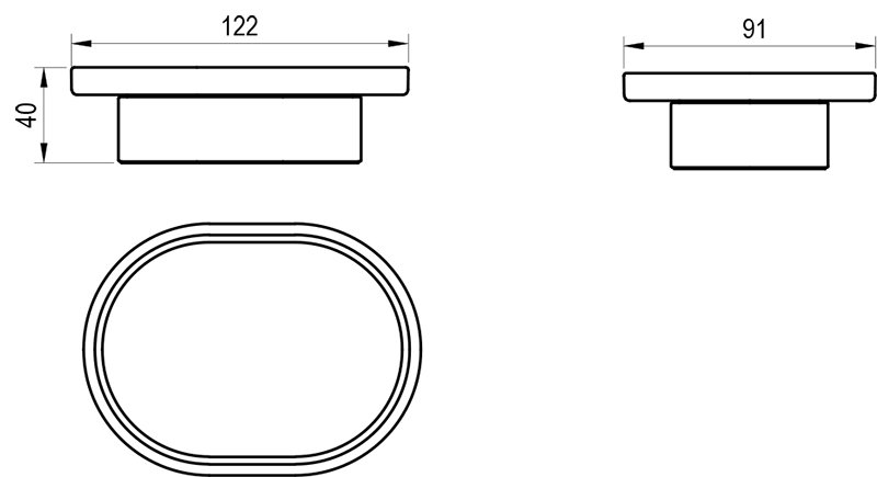 Porte-savon Chrome II