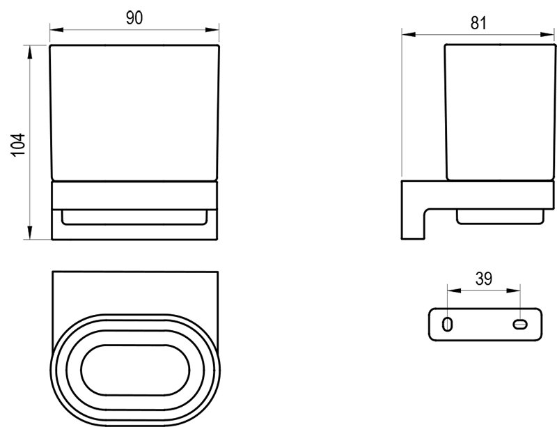 Porte-verre Chrome II