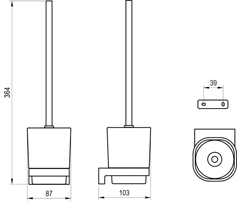 Pot à balai WC Chrome II
