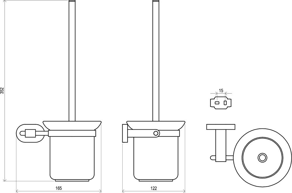 Pot à balai WC