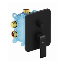 Mitigeur encastré Flat black avec inverseur