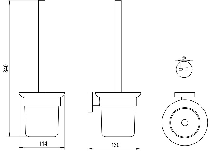 Pot à balai WC Kona