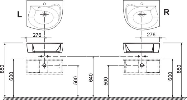 Armoire sous lavabo SDU Rosa