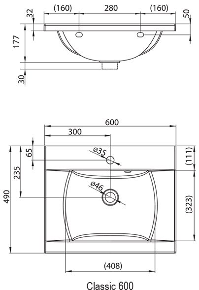 Lavabo Classic 600