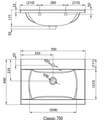 Lavabo Classic 700