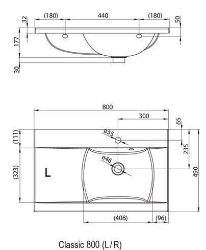 Lavabo Classic 800