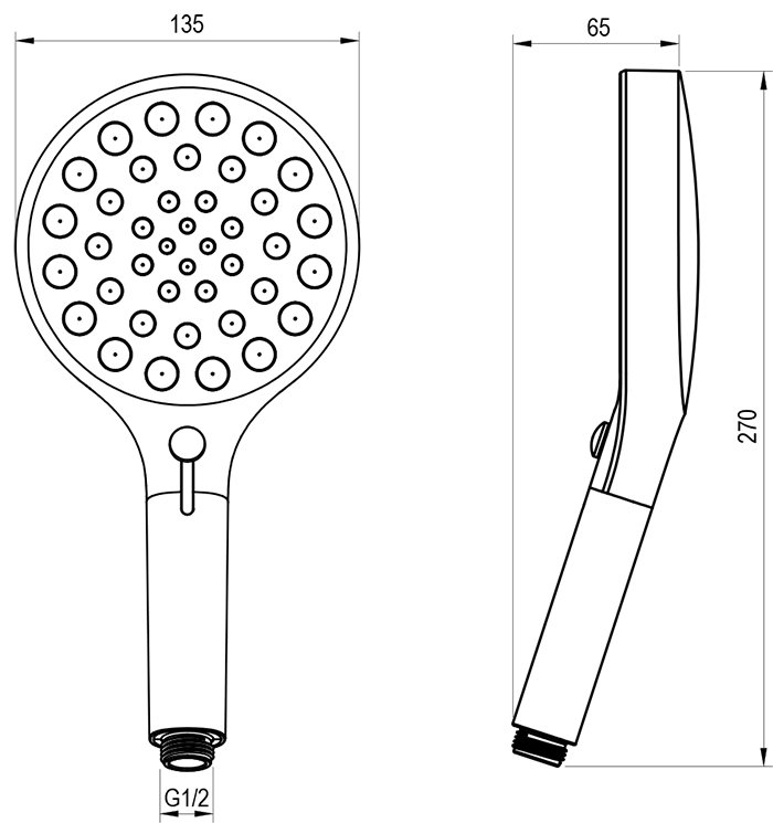 950.00 Douchette à main, 3 fonctions