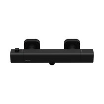 Mitigeur thermostatique mural de douche 10° Free black