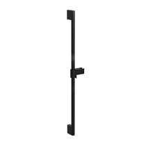 Barre noire avec support de douche coulissant 70 cm