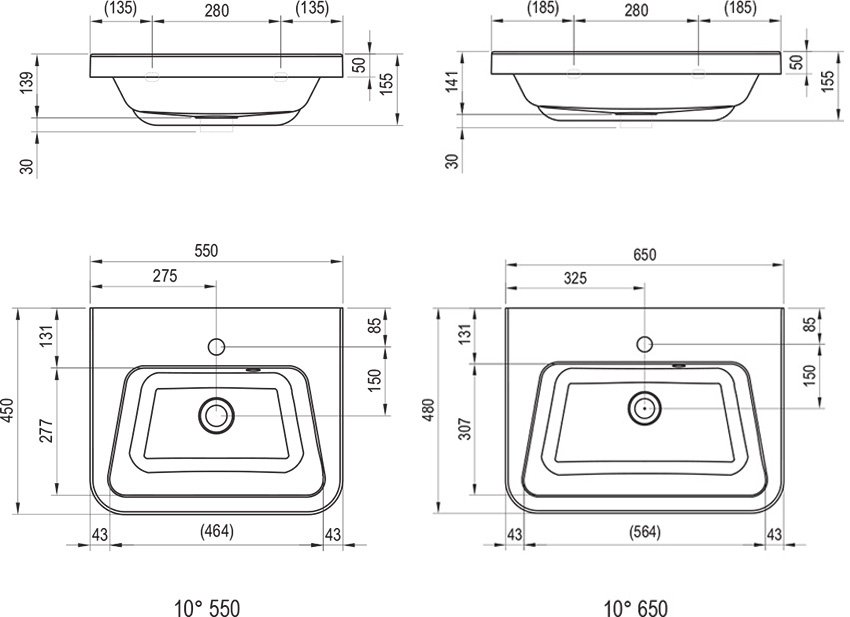 Lavabo 10°