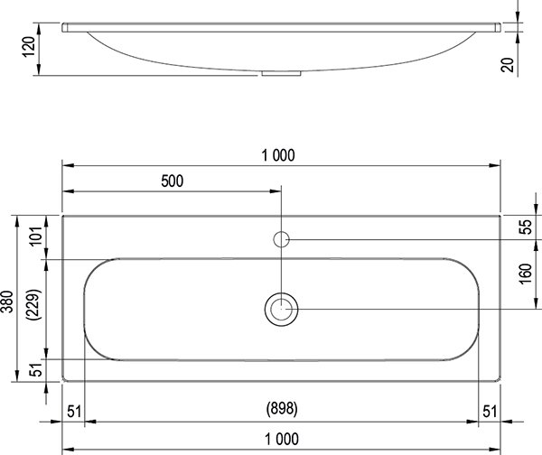 Lavabo Ring 1000