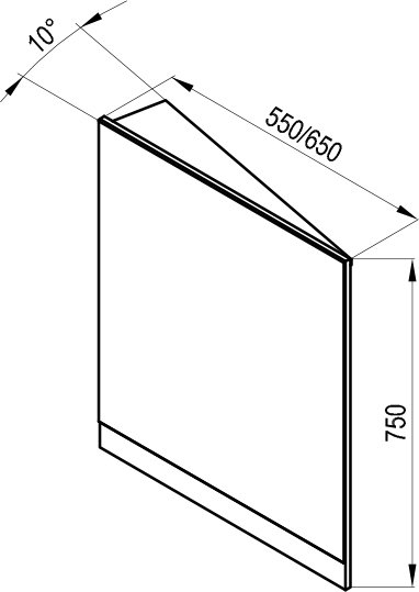 Miroir d'angle 10°